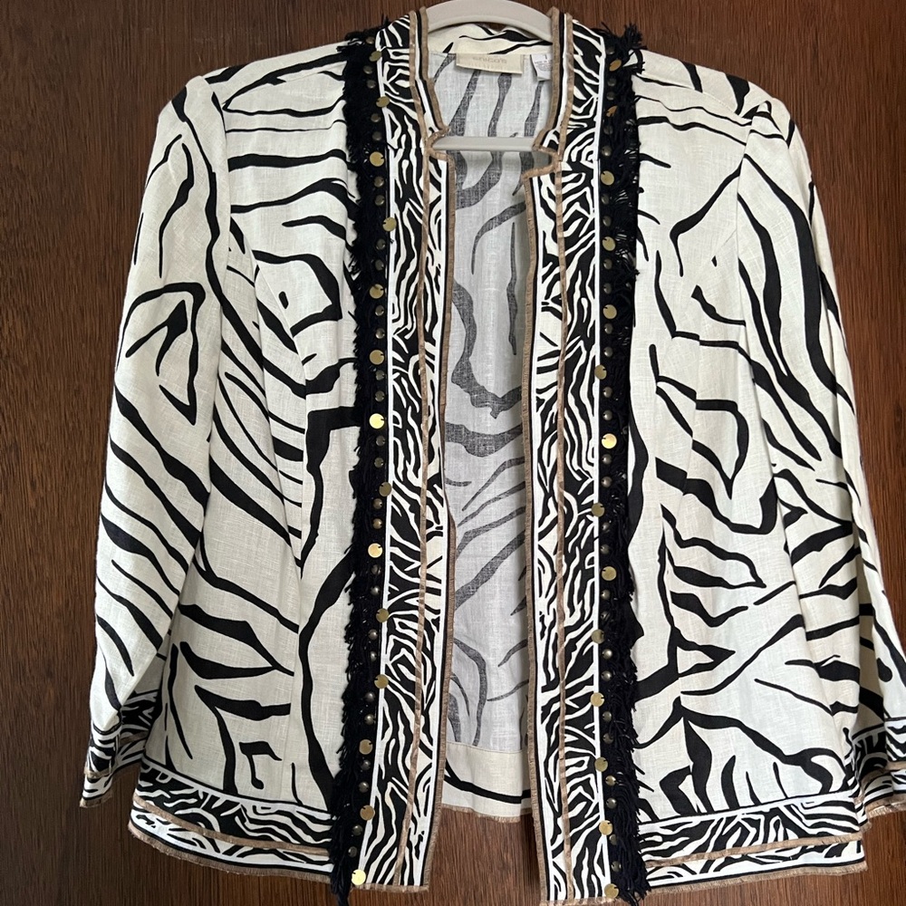 Chico's Monochrome Animal Print Jacket